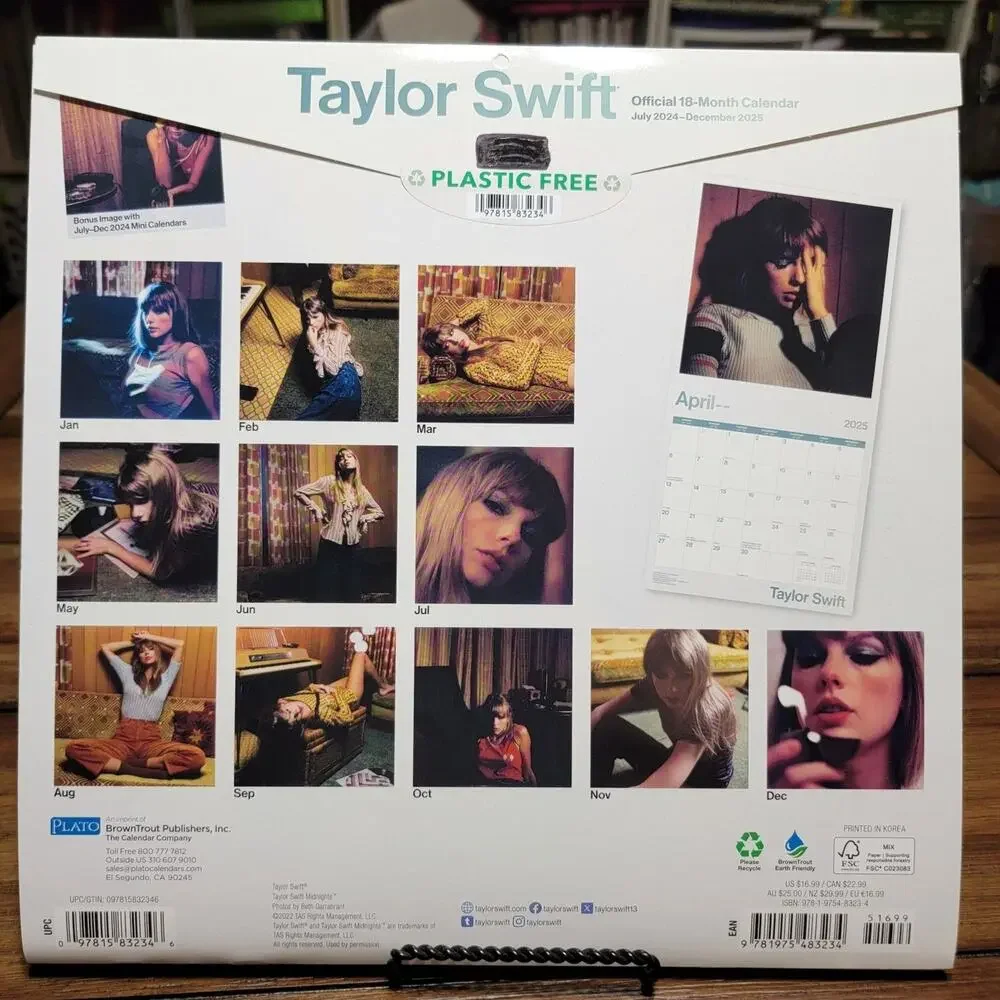 Taylor Swift OFFICIAL 2025 (12x12) 18 month Wall Calendar NEW